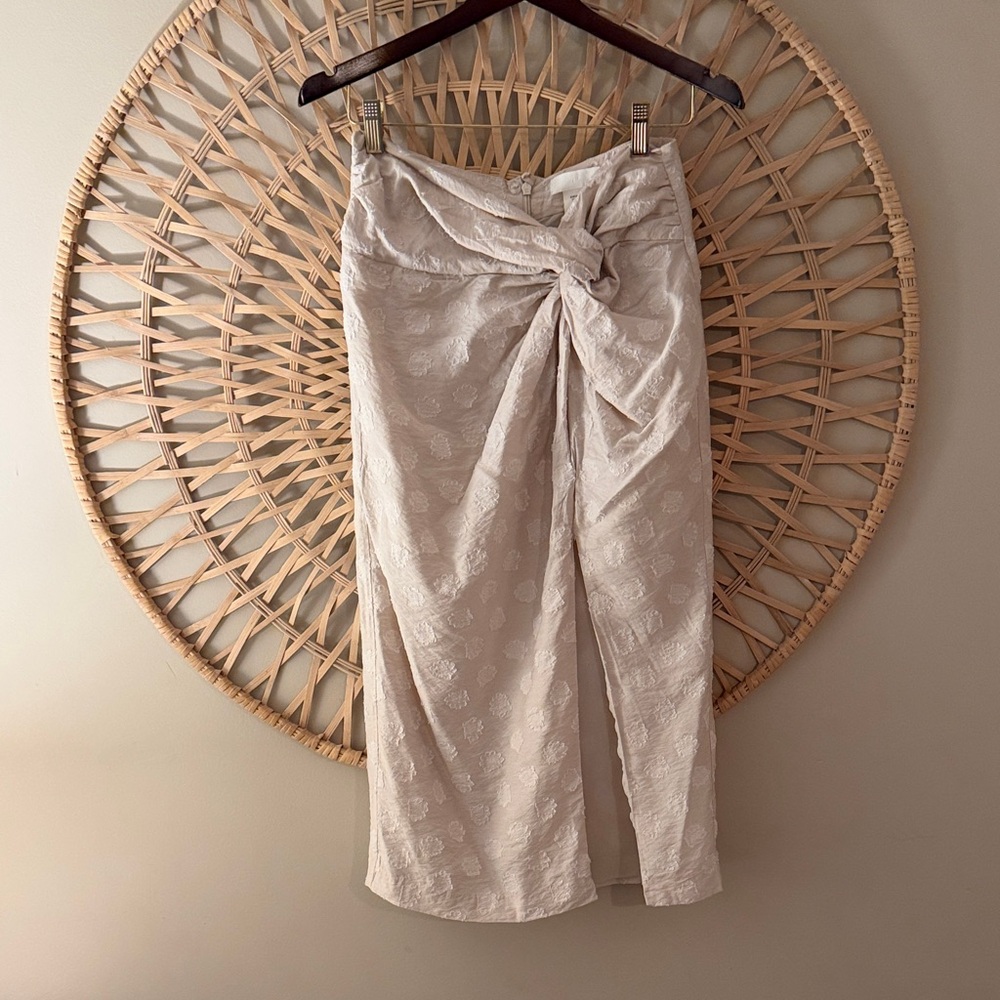 H&M Cream Midi Skirt